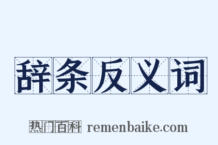 辞条反义词是什么意思的图片